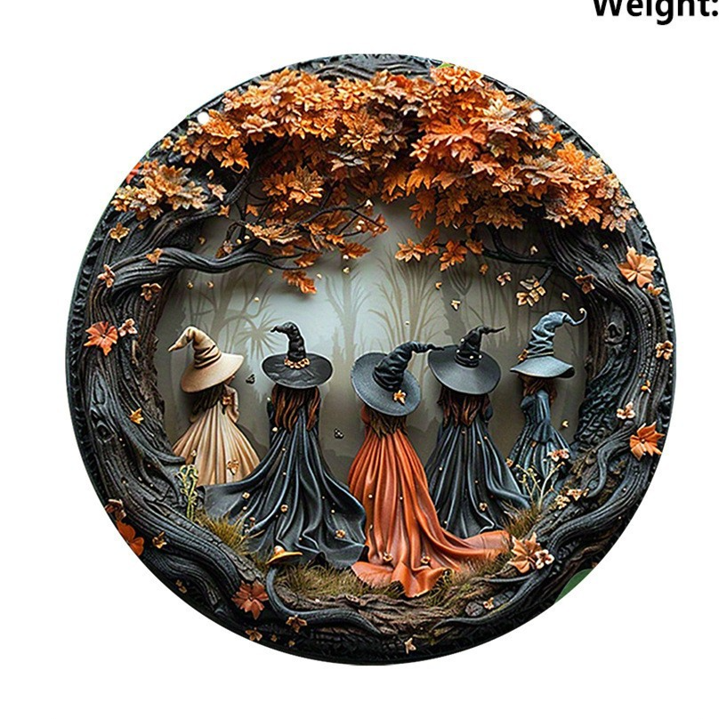 Halloween Boxwood Hanging Door Sign