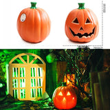 LED Halloween Pumpkin Lantern with Multiple Designs - Plastic