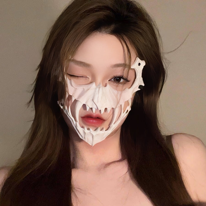 Halloween Anime Half-Face Mask - Plastic