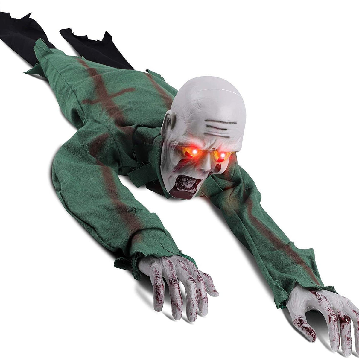 Halloween Electric Bald Ghost Decoration - Plastic