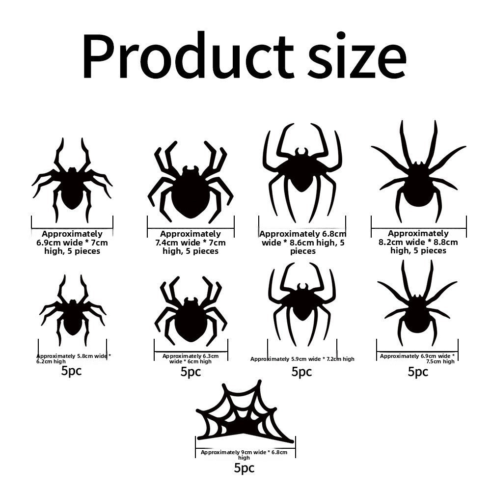 Halloween LED Bat and Spider Decorations - PVC