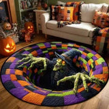 Halloween and Christmas Round Rug