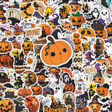 Halloween Pumpkin Scrapbook Stickers - 100 Pieces - PVC