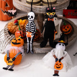 Halloween Hanging Decorations - Pumpkin, Cat, Ghost and Skull - Polyester