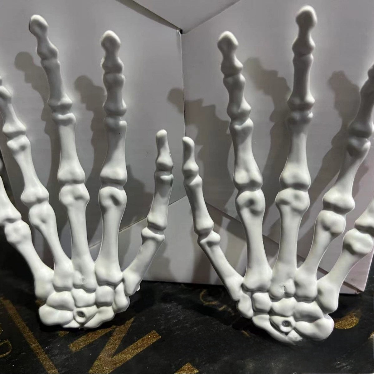 Halloween Plastic Skeleton Hand Props - Pair