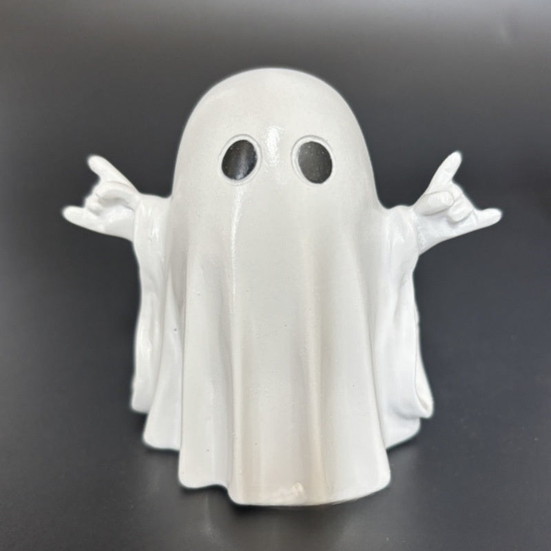 Halloween White Ghost Resin Ornament
