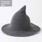Halloween Knitted Witch Hat - Foldable Pointed Costume Hat