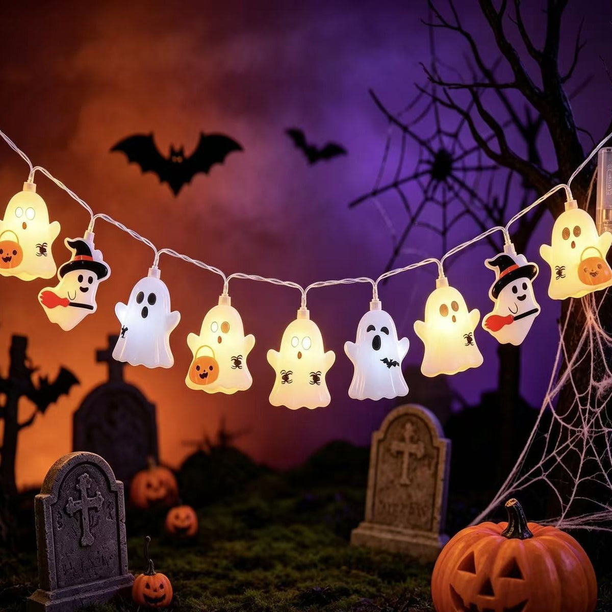 Halloween Battery-Powered LED String Lights