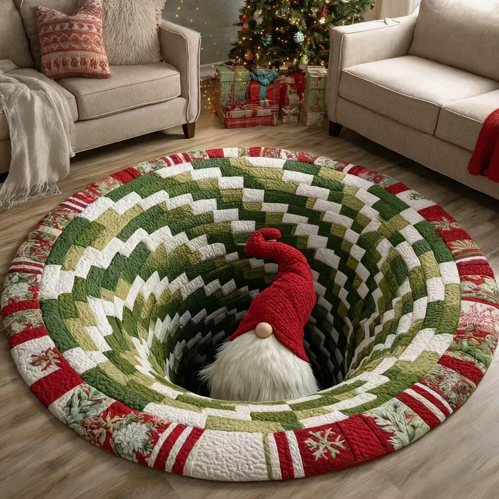 Halloween and Christmas Round Rug