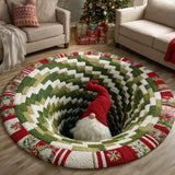 Halloween and Christmas Round Rug