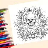 Halloween Skull and Devil Coloring Book