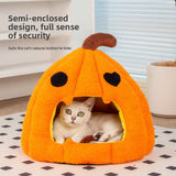 Halloween Pumpkin Pet Bed for Cats and Dogs
