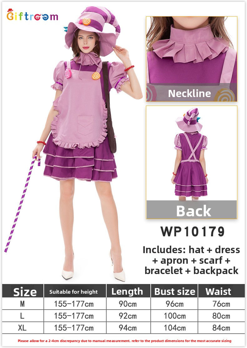 Halloween Witch Costume Dress - Cotton