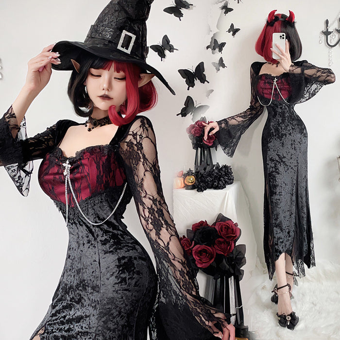 Halloween Gothic Black Costume Dress