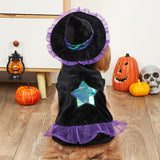 Wizard Pet Costume Halloween Dog Cat Outfit - Polyester