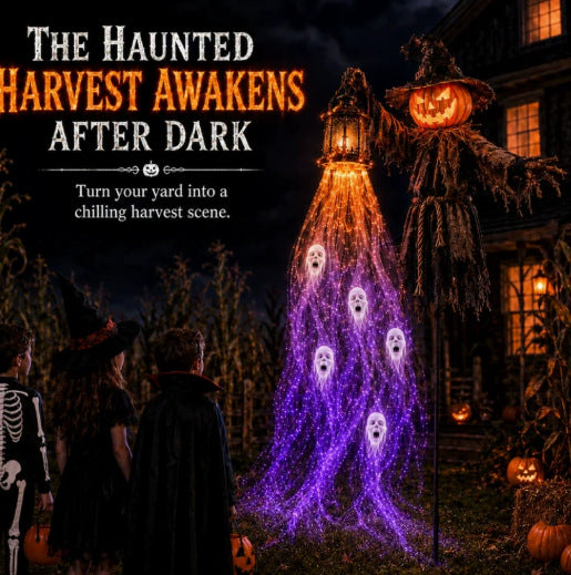 Halloween Ghost Grim Reaper Lantern Garden Decoration