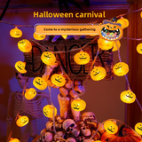 Halloween Pumpkin and Maple Leaf LED String Lights - PVC