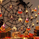 Halloween LED String Lights - Pumpkin, Ghost and Spider Designs