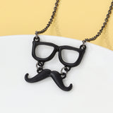 Halloween Cartoon Necklace with Black Cat Pumpkin Wizard Hat Pendant
