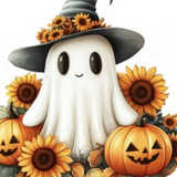 Halloween Printed Boxwood Door Sign