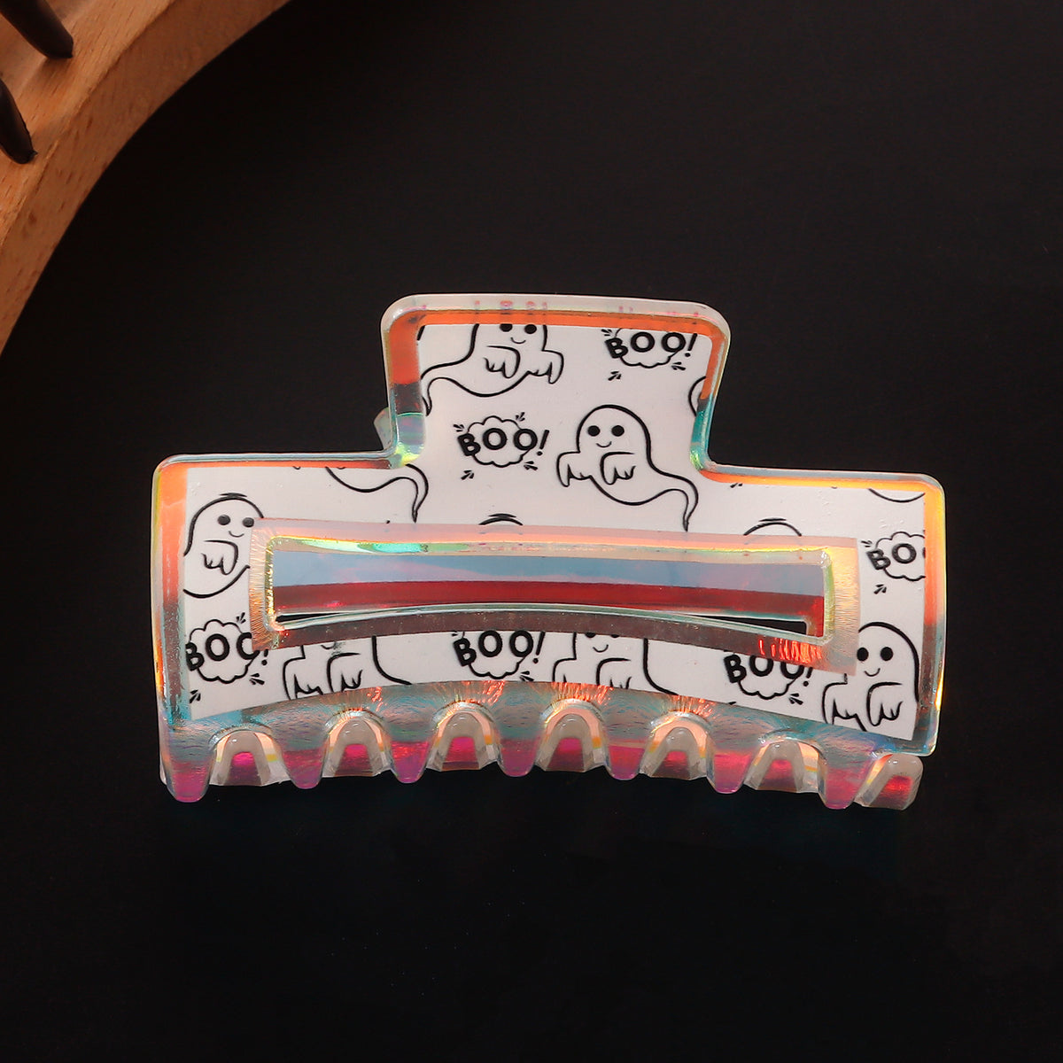 Halloween Pumpkin Ghost Hair Clip - PVC