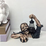 Halloween Resin Zombie Lantern Decoration