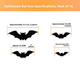 3D Halloween Bat Wall Stickers - PVC