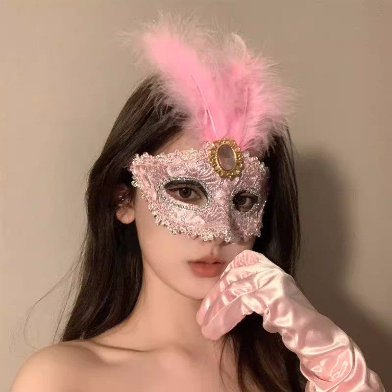 Halloween Anime Half-Face Mask - Plastic