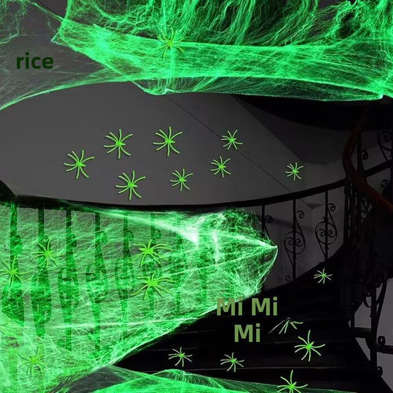 Halloween Light-Up Spider Web Decoration