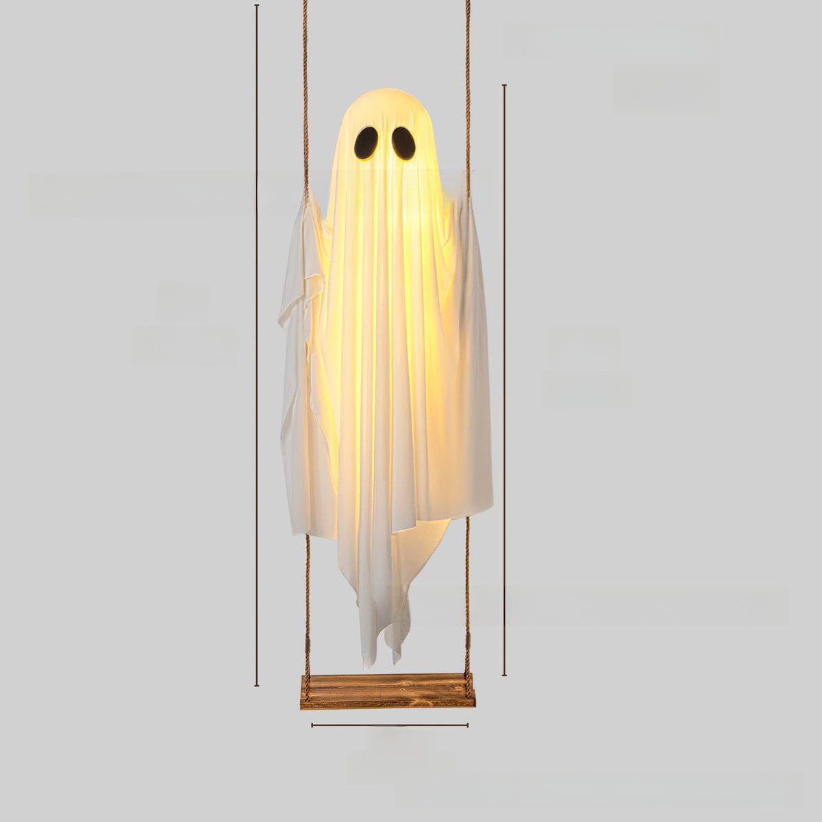Halloween Large Hanging Swing Ghost with Lights