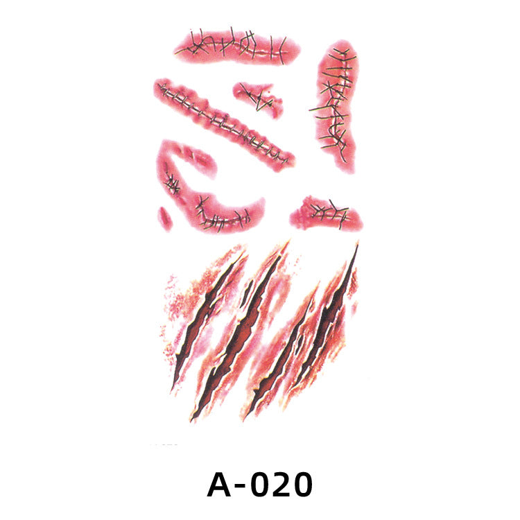 Halloween Fake Scar Tattoo Stickers