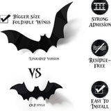 Halloween 3D Bat and Spider Wall Stickers - PVC