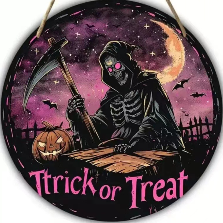 Halloween Boxwood Wall and Door Sign