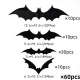 Halloween 3D Bat and Spider Wall Stickers - PVC