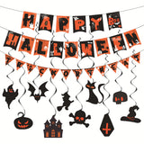 Halloween Honeycomb Hanging Decorations - Witch and Spider Designs