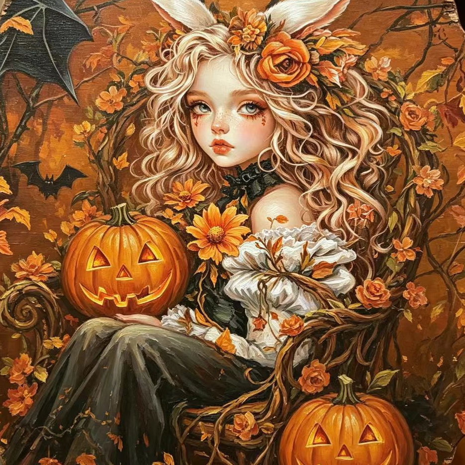 Halloween Boxwood Door Decoration