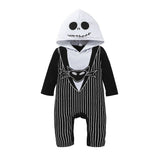 Baby Halloween Skeleton Hooded Jumpsuit