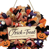 Halloween Printed Boxwood Door Sign
