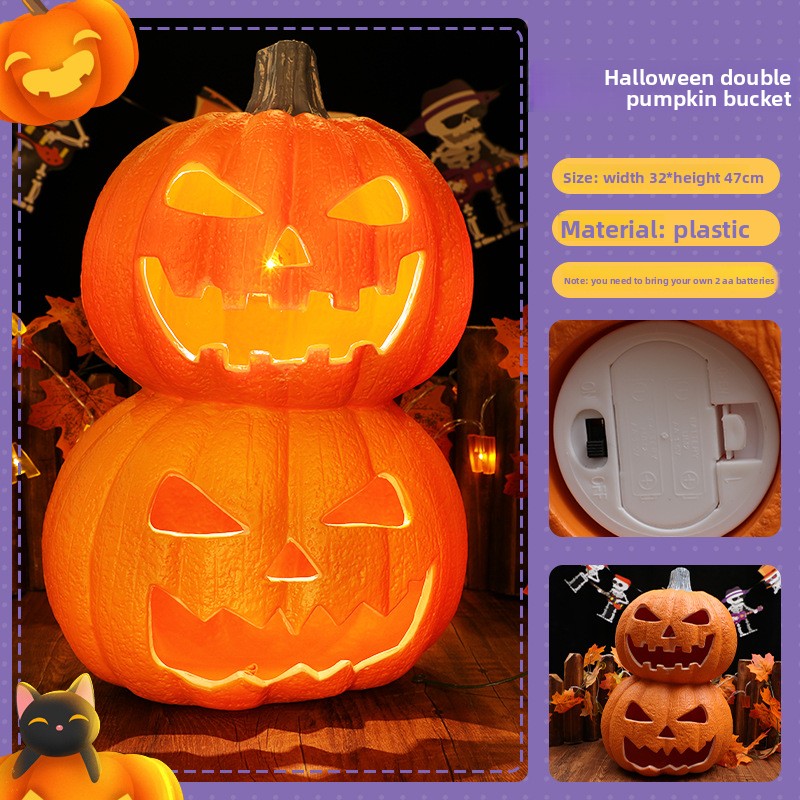 Halloween LED Pumpkin Decorations - Plastic