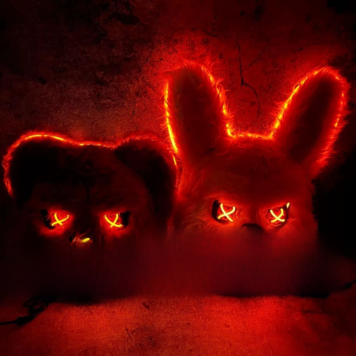 Halloween Glowing Animal Plush Headgear