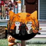 Halloween Printed Boxwood Door Sign
