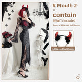 Halloween Gothic Black Costume Dress