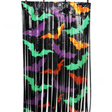 Halloween Foil Fringe Party Curtain - Plastic