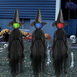 Halloween Sound-Activated Light-Up Witch Decoration - Cloth