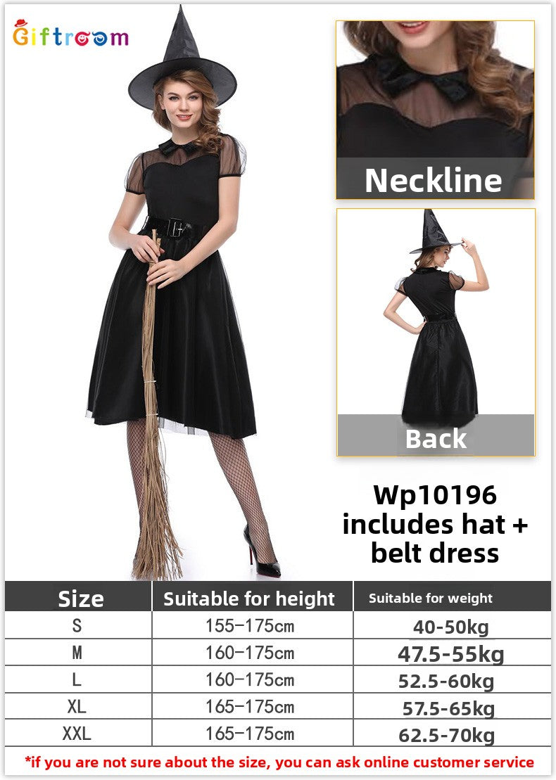 Halloween Witch Costume Dress - Cotton