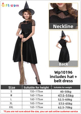 Halloween Witch Costume Dress - Cotton