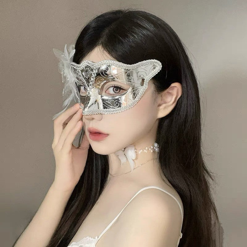 Halloween Anime Half-Face Mask - Plastic