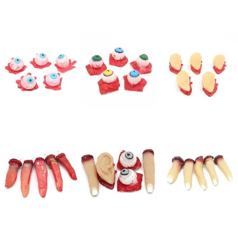 Halloween Fake Eyeballs, Fingers and Ears Props - Vinyl