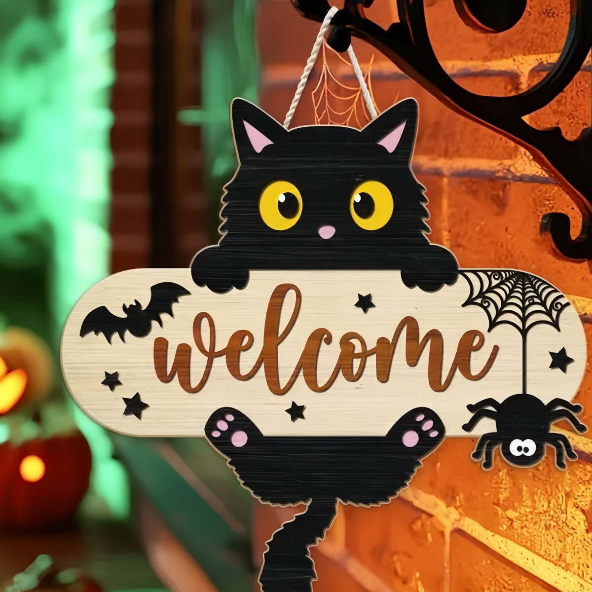 Halloween Wooden Door Sign