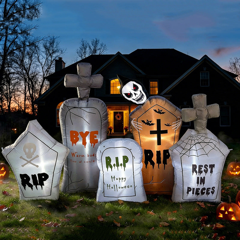 Halloween Inflatable Tombstone Decoration - 2.4 m - Polyester